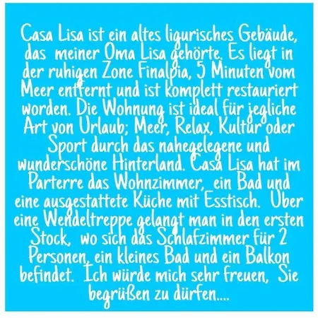 Casa Lisa Apartment Finale Ligure